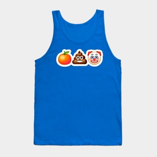 🍊💩🤡 Sticker- White - Front Tank Top